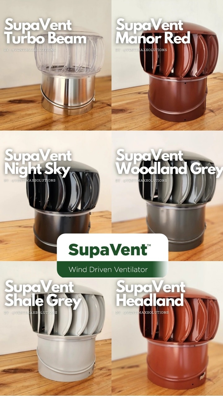 6 pilihan warna turbin ventilator supavent